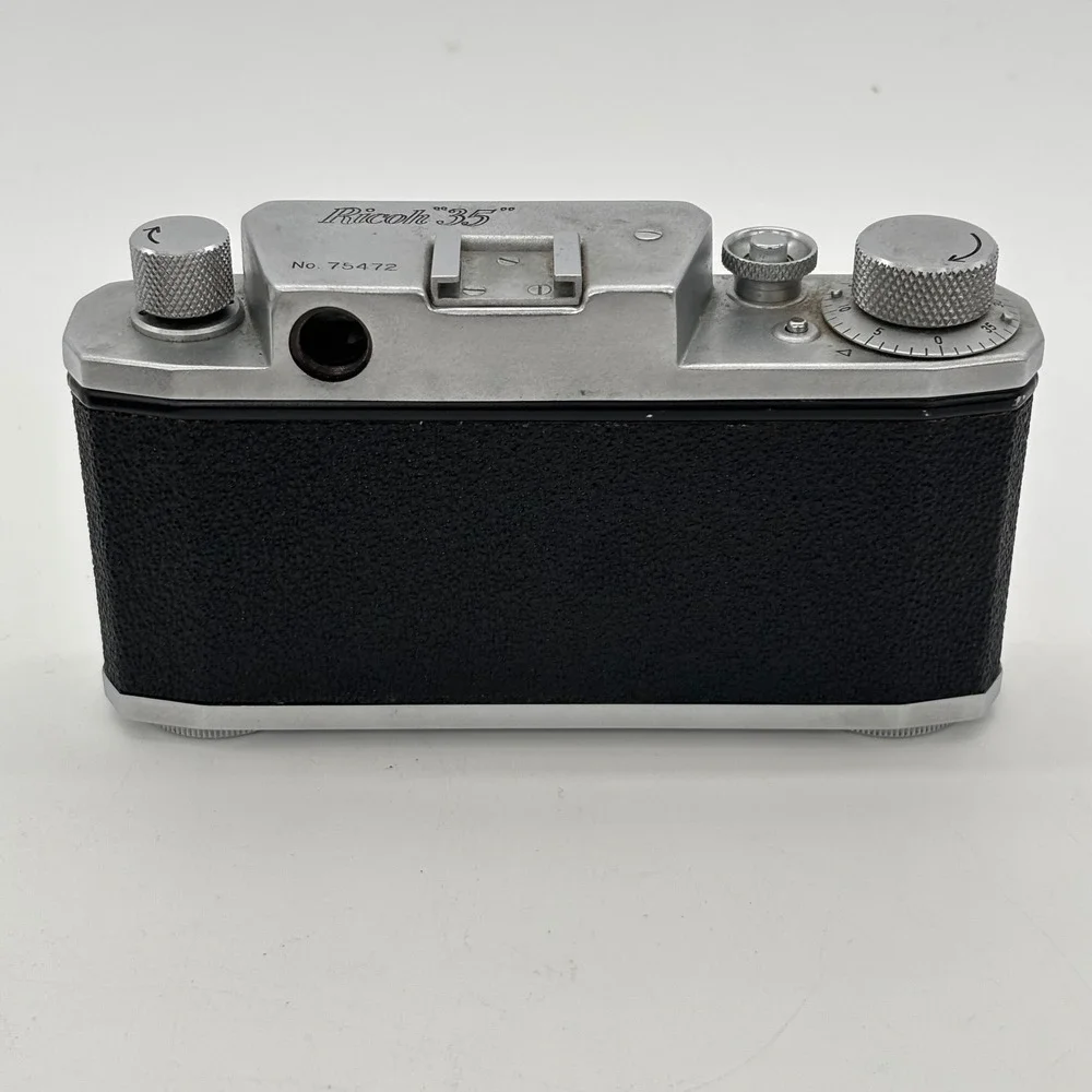 Vintage Ricoh 35 Rangefinder Camera Riken Ricomat 45mm f3.5 Lens Leather Case
